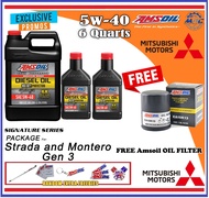 AMSOIL Signature Series Max-Duty 5W-40 6 Quarts Diesel OiL Package For MITSUBISHI MONTERO