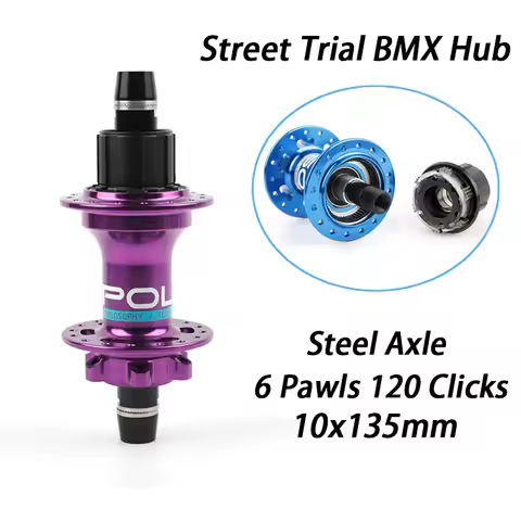 POLSO BH011 BMX Dirt Jump Hub 32H 36H 4 Bearings 120 Click 6 Pawls Street Trial Bicycle Parts