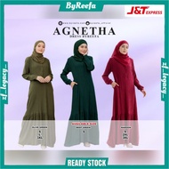🍒 Dress Agnetha ByReefa Jubah Muslimah Plain Dress Beautyline
