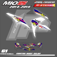 MIO M3/125 MOTORCYCLE STRIPING STICKER yamaha mio M3/125 - SIMPLE LIST OF COLOR VARIATIONS IP.CODE R