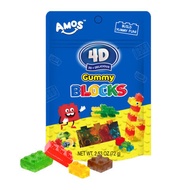 AMOS 4D Gummy Blocks Candy 72 g