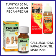 Kaki Kapalan TUMITKU 30ml dan CALLUSOL 10ml Kaki Kapalan Pecah-pecah Kutil Mata Ikan