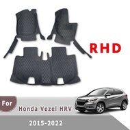 RHD Carpets Car Floor Mat For Honda Vezel XR-V XRV 2022 2021 2020 2019 2018 2017 2016 2015 Auto Inte