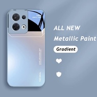Luxury Fashion Gradient Case for OPPO Reno 11 10 9 8 8Z 7 7Z 6 5 Pro Plus Shockproof Glass Back Came