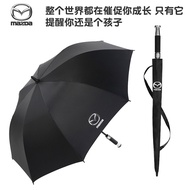 [READY STOCK] Mazda umbrella car logo car sunscreen vinyl automatic folding umbrella long umbrella sunshade 4S shop to s