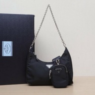 PRADA Hobo三合一黑色尼龍肩背包