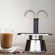 หม้อต้มกาแฟ แบบหลอดคู่ Espresso Maker กาแฟ ชงกาแฟกาต้มน้ำกาแฟ Moka Pot หม้อต้มกาแฟ กาต้มกาแฟ✨พร้อมส่ง✨