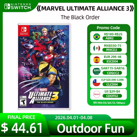 MARVEL ULTIMATE ALLIANCE 3：The Black Order - Nintendo Switch Games Physical Deals Cartridge Support 