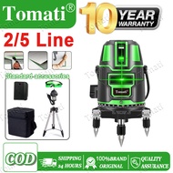 laser level 2/5 Line Green Laser Level Self-Leveling 360 Degree Horizontal Vertical Cross Lines Lase