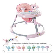 BBBaybees รถหัดเดินเด็ก รุ่นหน้าแมว มีไฟ มีเสียงเพลง พร้อมอุปกรณ์ Baby walker