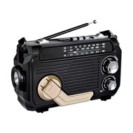 J9【JJL】-FM AM SW Radio Solar Charging Emergency Radios Receiver Hand Crank Bluetooth 5.2 Support TF
