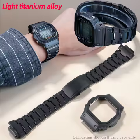 DW5600 Titanium Lightweight watch strap For Casio Dw-5600 Gw-b5600 Gw-m5610 Titanium Alloy Case Meta