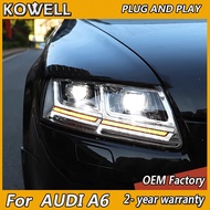 Car Styling for Audi A6 Head Light 2005-2011 A6 Headlight C5 C6 DRL Turn Signal Low High Beam Projec