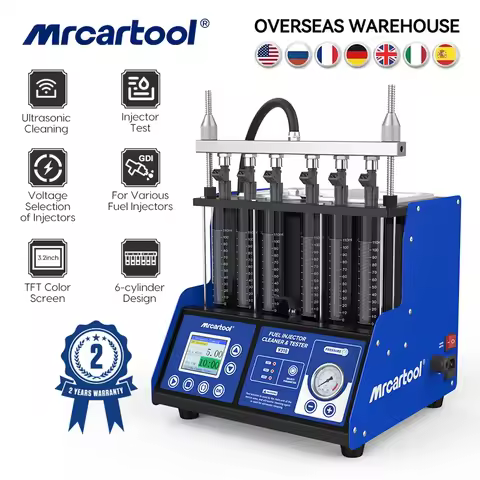 MRCARTOOL Fuel Injector Cleaner Tester Machine V310 GDI EFI FEI Car Inspection Tool 6 Cylinders Fuel