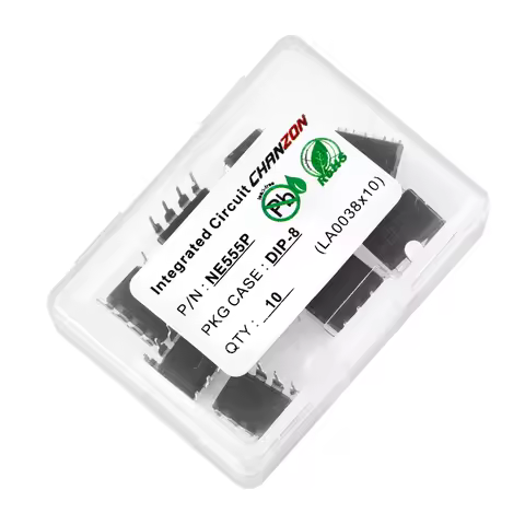10PCS Origina New NE555P DIP-8 Integrated Circuit Timer IC Collection Chip NE 555 DIP 8 DIP8 8 pin R