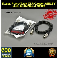 Original CANON ASHLEY SL03 SL 03 XLR Jack Cable MIC AMPLIFIER POWER MIXER 3 Meters