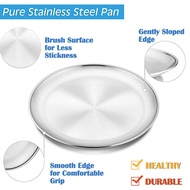 Set Kuali Pizza 10 Inci 2, Dulang Pembakar Bulat Pizza Keluli Tahan Karat, Kuali Ketuhar Rangup Untu