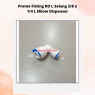 RO Fitting L Hose 3/8 x 1/4 L Elbow Dispenser