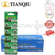 TIANQIU Battery AG11/362A 1.5V Alkaline Battery 10pcs