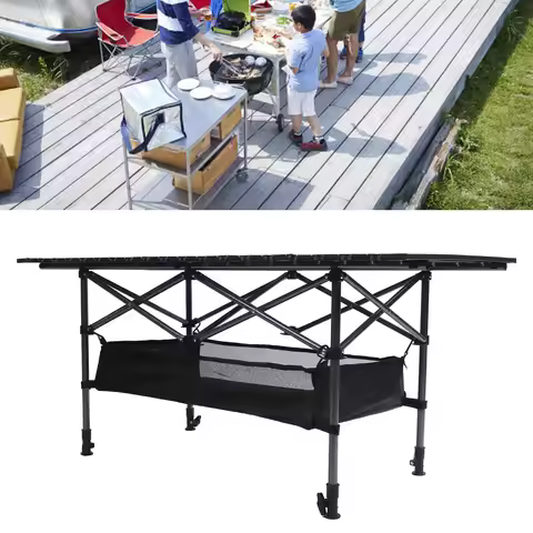 Outdoor Folding Table Compact Folding Table Carbon Steel Portable Camping Table Multifunctional Tabl