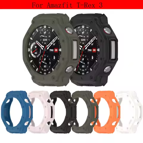 2Pcs Case for Amazfit T-Rex 3[No Screen Protector], Ultra Thin Soft TPU Shockproof Edge Frame Case P