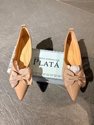 Plata 蝴蝶結尖頭平底鞋