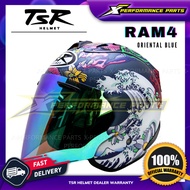 Ram4 Oriental Blue Oriental Red TSR Helmet