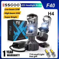 ESSGOO H4 LED Headlight Bulbs 360°Adjustable Beam Plug&Play Low beam 35W High beam 55W 3500LM/5500LM