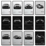 Printed Wall Poster Of Famous Cars RS3 918 F40 GT500 home Decoration paint, Car Lovers Gift, Framele