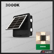 8W DECORATIVE SOLAR LED WALL LIGHT RGB WARM WHITE SOLAR WALL LAMP LAMPU DINDING SOLAR