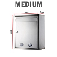 Letter Mailbox Post Waterproof Outdoor Security Locking Aluminium Alloy Suggestion Box