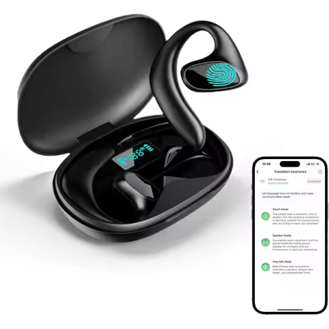 M8 Language BT Translator Earbuds, Bluetooth Headset That Supports Translation into 144 Languages, O