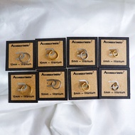 Accessoriesta G23 Titanium 16G Plain Clicker Round Earrings per piece