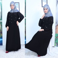 High Quality Plain Jubah Muslimah Maryam New Arival With Front Batu New Design Iron Less