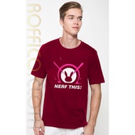 MERAH Maroon Dva Bunny Logo Overwatch T-shirt