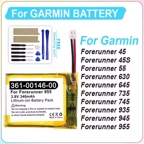 361-00104-00 361-00140-01 361-00086-00 Replace Battery For Garmin Forerunner 45 45S 645 735 745 945 