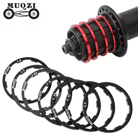 MUQZI 5pcs Cassette Washer 1mm 1.5mm 1.85mm 2mm 2.18mm 2.35mm 2.5mm Flywheel Spacer Bike Hub Washer