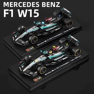 3 Bburago F1 W15 Mercedes-Amg 2024 With Helmet Alloy Car Model 44 Lewis Ilton 63 George 44 63