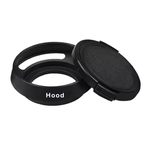 37 39 43 46 49 52mm 37mm to 77mm Metal Tilted Vented Lens Hood Shade + Lens Cap for Leica M Contax F