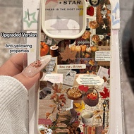 1pc Halloween Pumpkin Cookie & Maple Leaf Collage Pattern Litchi Texture Waterproof Shockproof Anti-