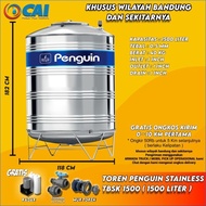 Toren Tangki Air - Penguin - Tbsk1500 - 1500 Liter - Stainless
