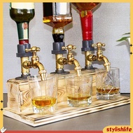 {stylishlife} Wine Dispenser Eye-catching Innovative Wood Fathers Day Stable Whiskey Liquor Dispenser for Gifts