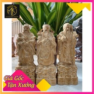 Jade wood tam Da statue, size c30-10-8