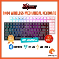 【SG】 Royal Kludge RK84 Hot Swappable BT Wireless RGB Mechanical Gaming Keyboard - 84 keys (75%)