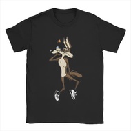 Lelaki Wanita Cetakan Grafik Wile E. Coyote T-Shirt Kapas Pakaian