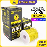 Single Reel/Boxed 1007 PVC Electronic Wire 30-16AWG Tinned Copper Single Core Multi-Wire OK Wire Aer