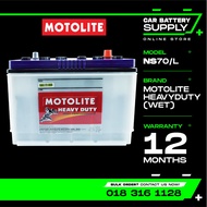 NS70 | NS70L | MOTOLITE HEAVY DUTY WET | Car Battery Bateri Kereta | Camry Unser Alphard Nissan Sent