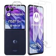 For Motorola Razr 50 Ultra フィルム(2枚) + カメラフィルム (2枚) Mosasa Motorola Razr 50 Ultra 用 フィルム 非ガラスTPU素材 3D