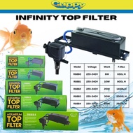 Infinity Aquarium Top Overhead Filter Gallons Pump Cycle Fresh Sea Water 10 -100 gallons Top Filter