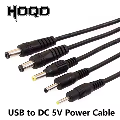 5V usb to DC Power Cable Jack 2m 1m 50cm Universal Type a USB male to dc plug 5.5*2.5mm/2.1mm 2.5*0.